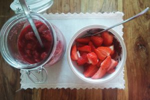 Rhabarber-Erdbeer Kompott