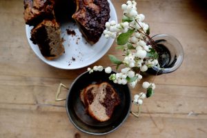 Apfel-Nuss- Marmor Kuchen