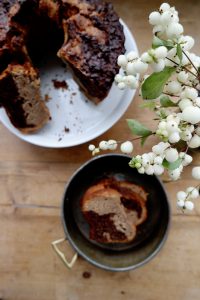 Apfel-Nuss- Marmor Kuchen