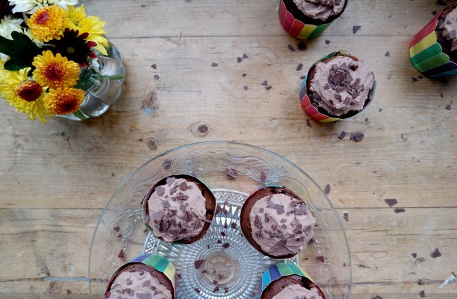 Double-Chocolate Cupcakes