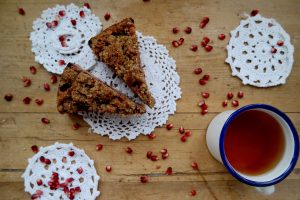 versunkener Himbeerkuchen