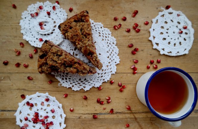 versunkener Himbeerkuchen