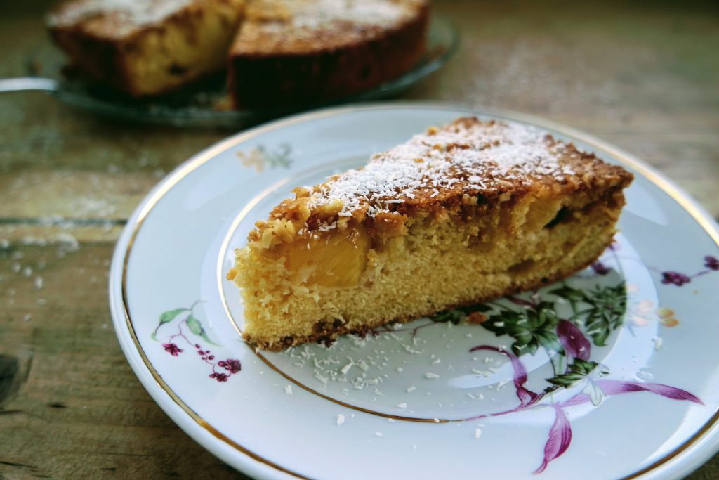 gestürzter Ananas Kuchen